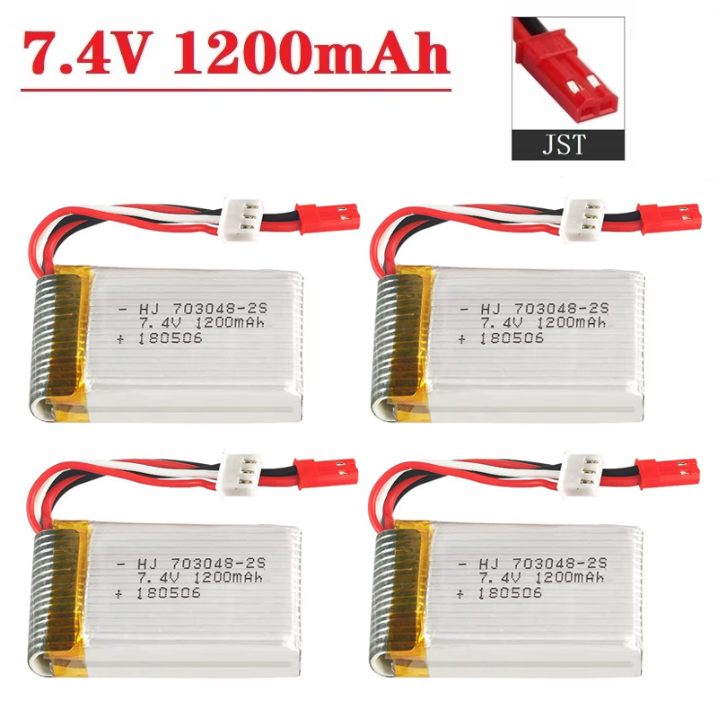 Drone Tech Rc - Batería Lipo 2S 7.4V 1200mAh 703048