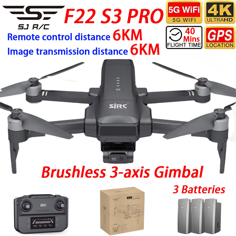 Dron SJRC F22 S3 PRO con GPS,  - Drone Sjrc reseña y precio