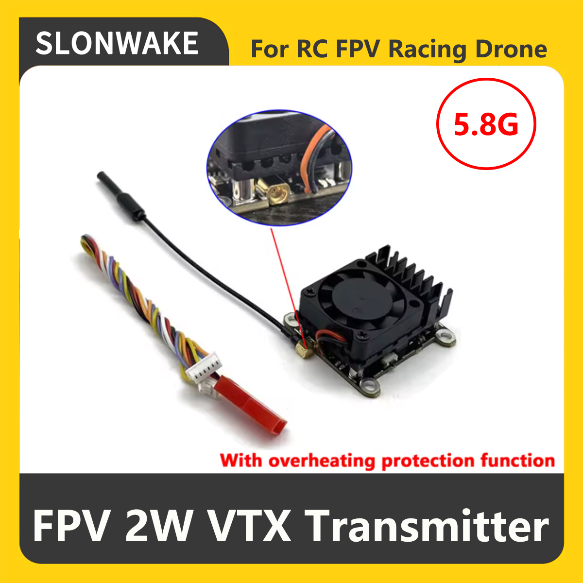 Transmisor FPV VTX SLONWAKE 5. - Drone Rc Transmitter And Receiver reseña y precio