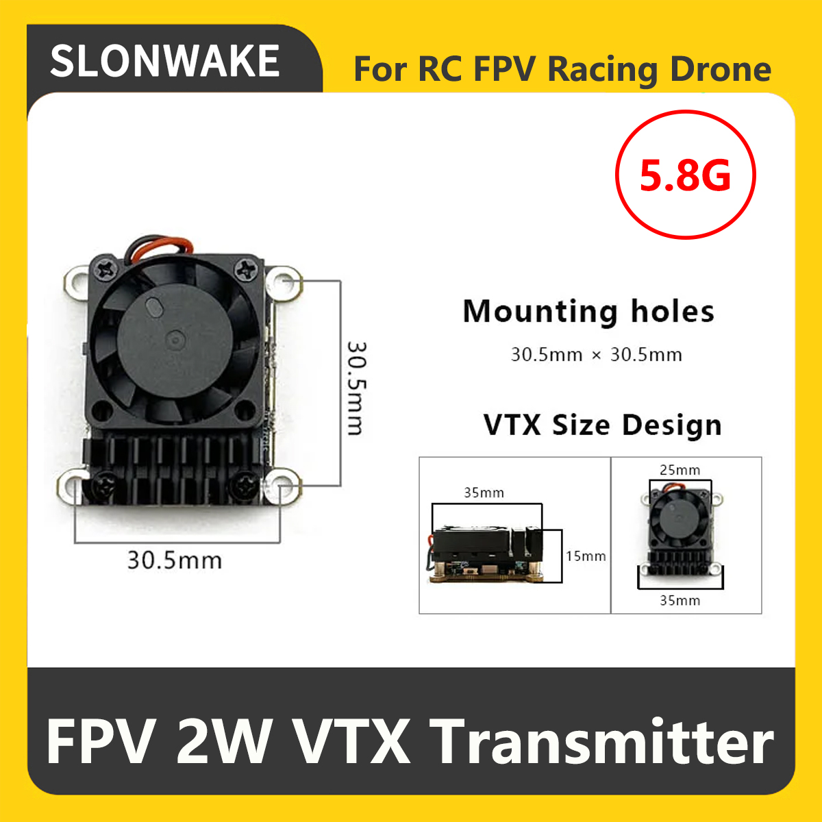 Transmisor FPV VTX SLONWAKE 5. - Drone Rc Transmitter And Receiver reseña y precio