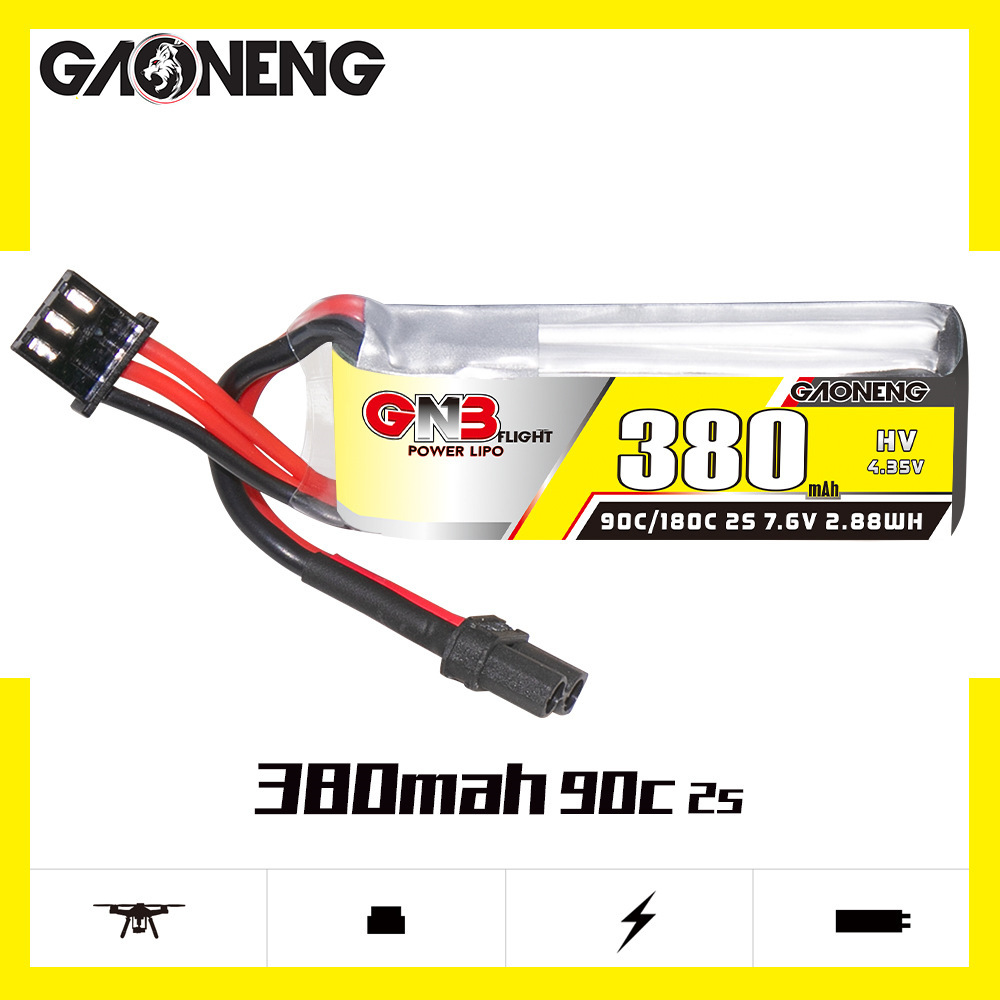 Batería Lipo GNB 2S 7,6 V 380m - Drone Tech Rc reseña y precio