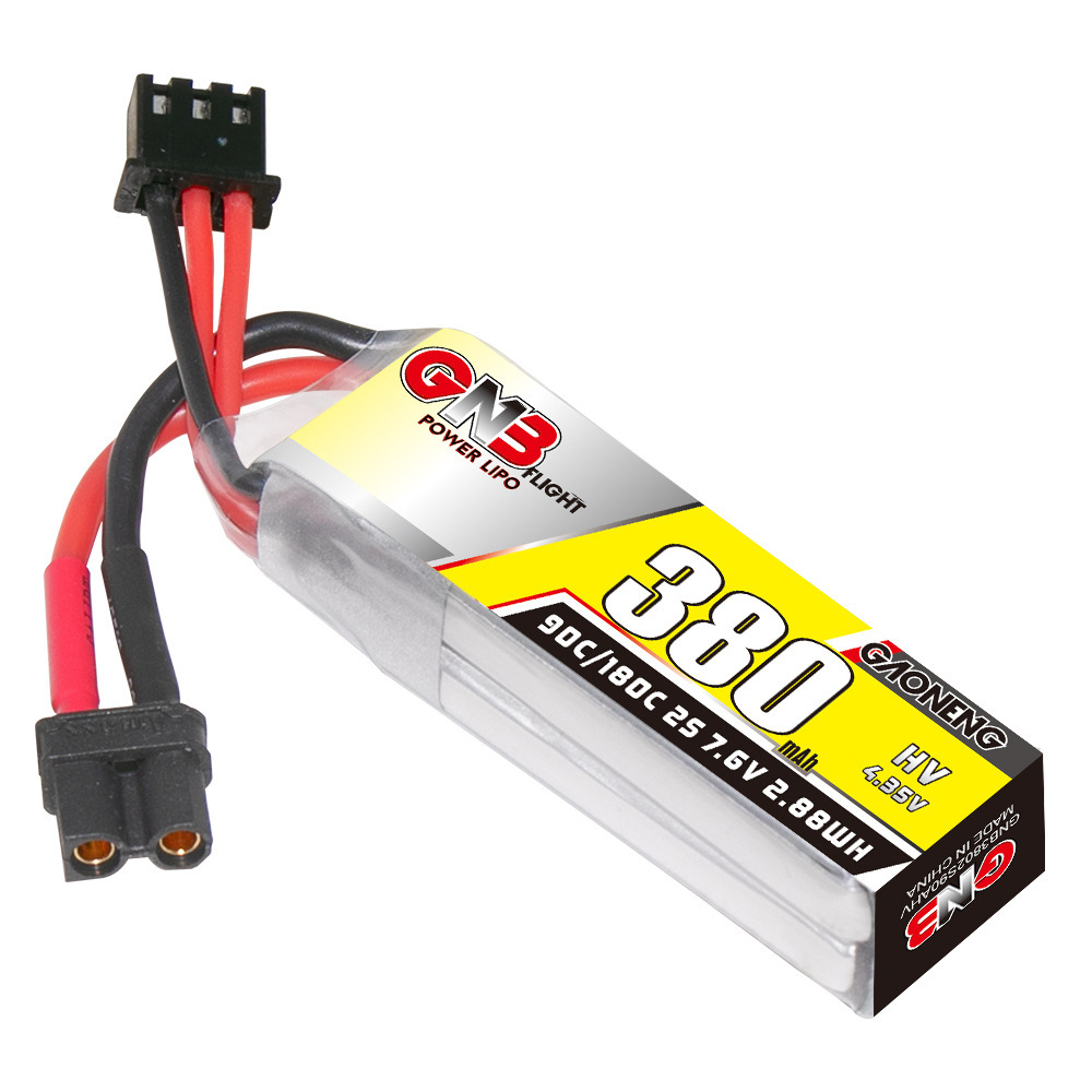Batería Lipo GNB 2S 7,6 V 380m - Drone Tech Rc reseña y precio