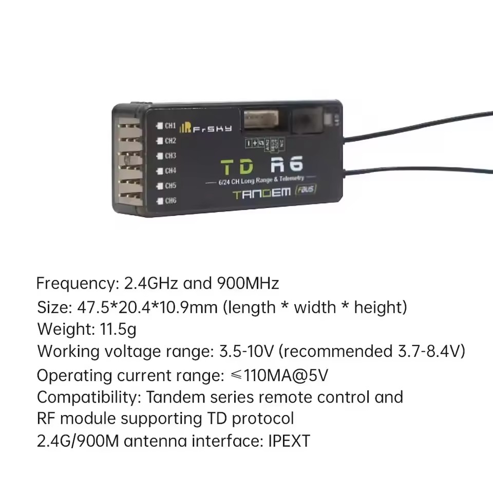 Receptor FrSky TD R6 2.4G 900M - Frsky Receiver Module reseña y precio