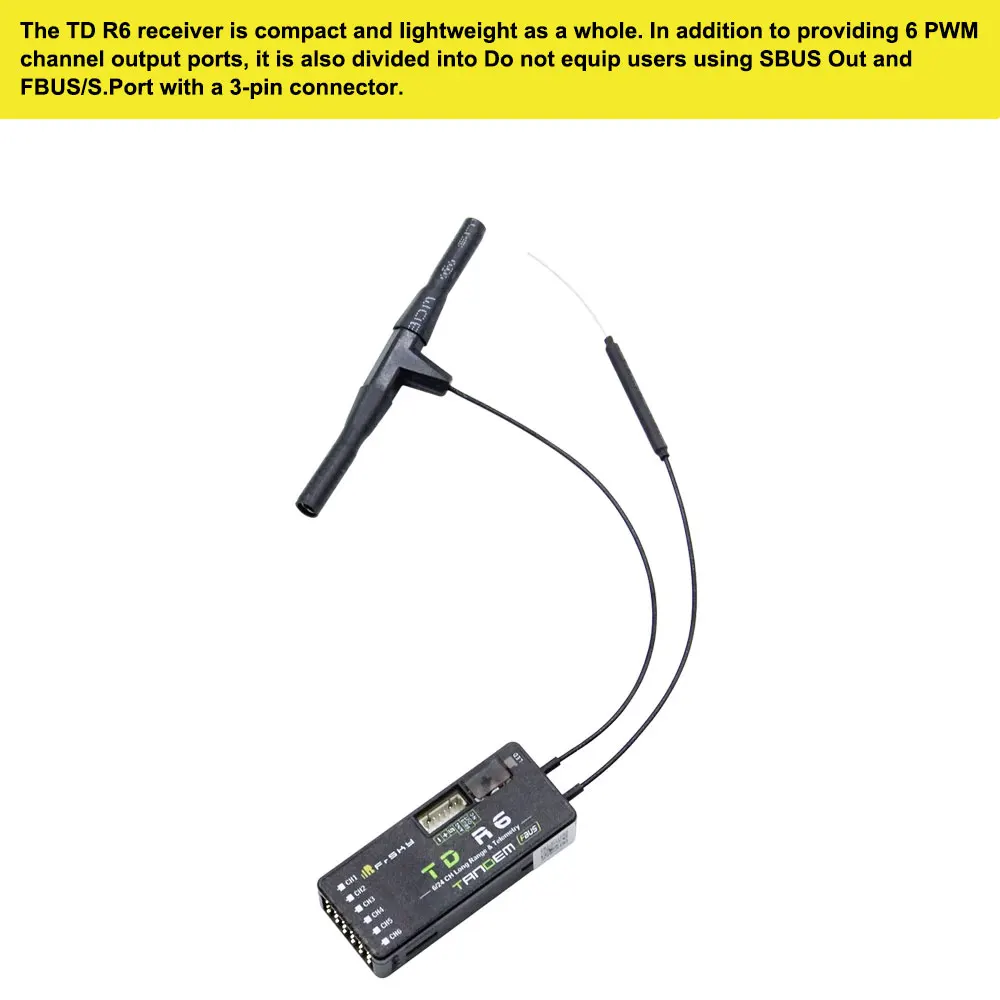 FrSky TD R6 2,4G/900MHz recept - Frsky Receiver Module reseña y precio